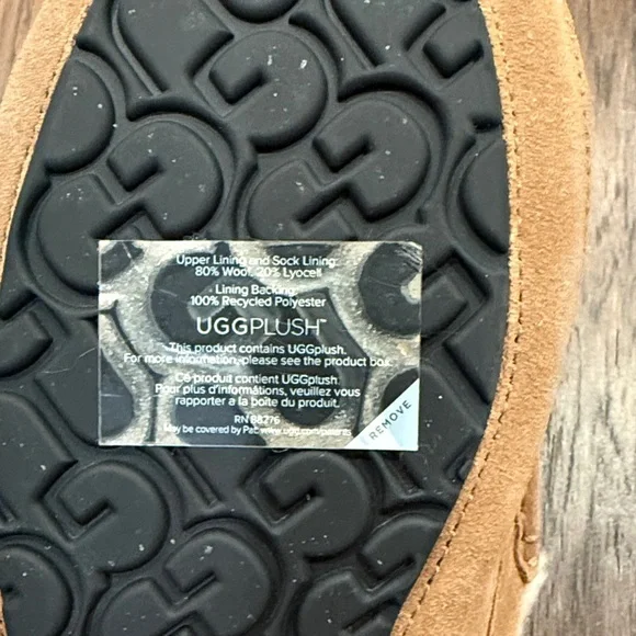 UGG Plush Men's Tan Suede Slip-Ons - Picture 5 of 5